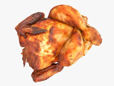Grilled chicken Low-poly 3D model