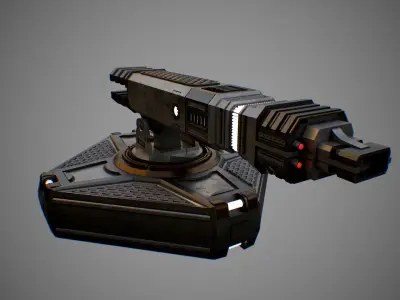 Sci-Fi Turret 2 Low-poly 3D model