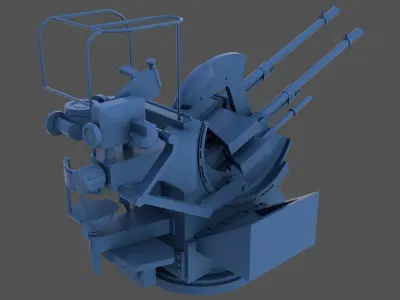 Breda 20-65 twin - Personal license - 1-72 scale 3D print model