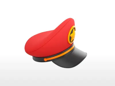 Hat033 Star Officer Hat 3D model