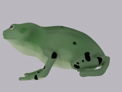 Chubby Frog simple 3D model