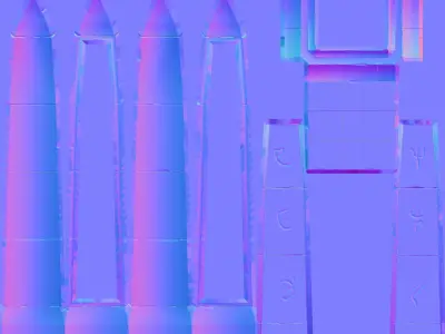 Obelisk three different obelisks Low-poly 3D model