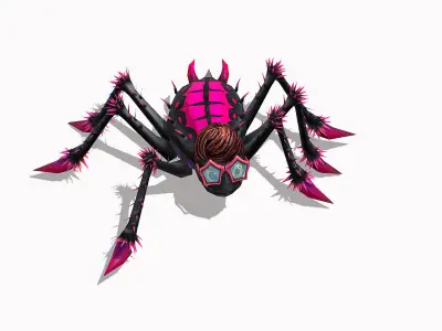  Spider Elvis Insect Animated Funny Cartoon Low-poly 3D model