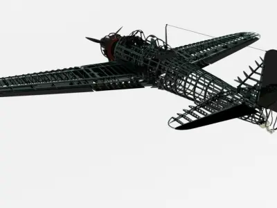 Mitsubishi A6M Zero framework 3D model