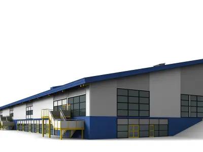 Warehouse Factory Exterior 3D model