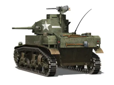 M3 Light Tank Stuart 3D model