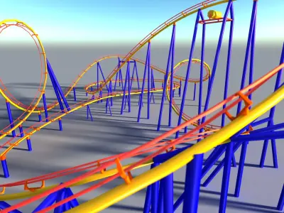 Roller coaster VR Unity PKG VR 3D model