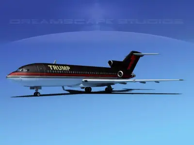 Trump Boeing Jets 757-200 and 727-100 3D model