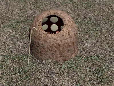 stone oven tandoor 3D model