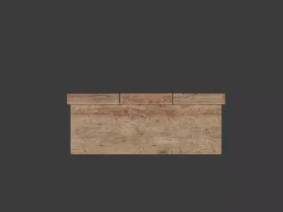 Simple Rustic Reclaimed Wood Keyholder Shelf Free low-poly 3D model