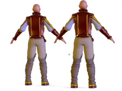 Subdivision 3D Men The Light Knight Low-poly 3D model