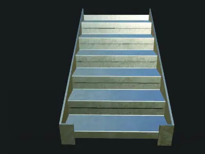 Stairs metal staircase 3D model