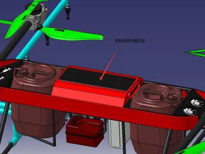 Agricultural spray drones 3D model