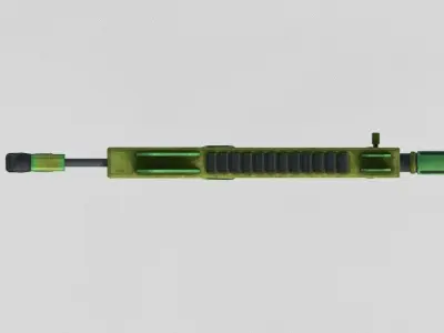 sub machine gun Low-poly 3D model