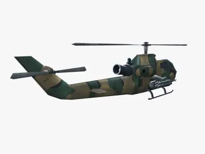 Low Poly Bell AH-1 Cobra Low-poly 3D model