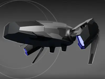 Spaceship futuristic looking robot 3D model