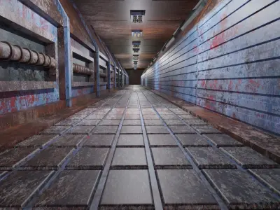 Dirty Tunnel Low-poly 3D model