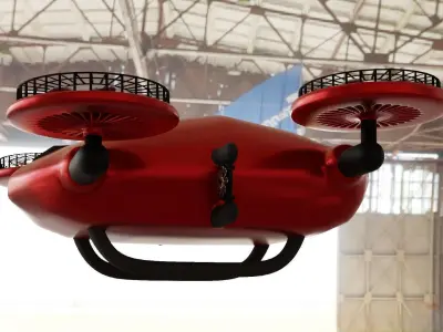 3D DRON MODEL drone with four propellers Low-poly 3D model