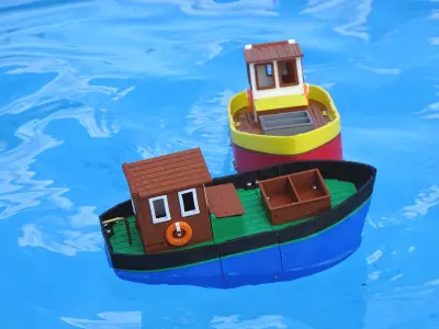 Small fishing boat by Printed-Toys Free 3D print model