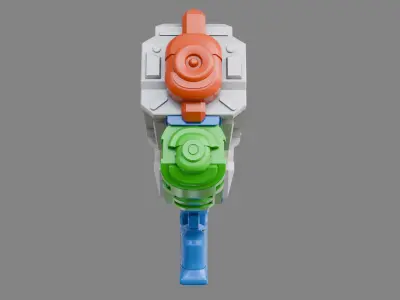 Water Gun one hand 09 Low-poly 3D model