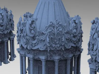 Palace of Versailles Fantasy Palace Tower 4 3D model
