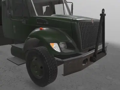 Military Truck Green Low-poly 3D model