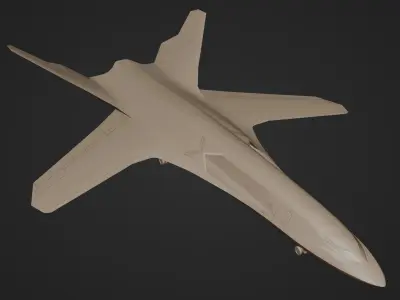 X Black Bird Low-poly 3D model