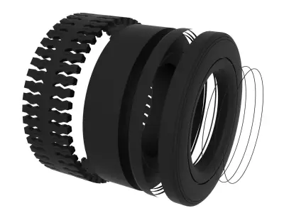 JK - Tyre Wheel Big 3D model