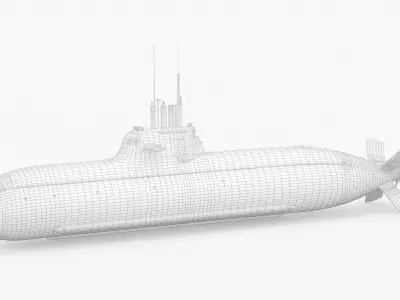 Submarine HDW Class 212A Dry 3D model