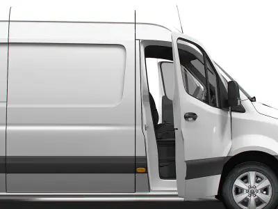 Mercedes Sprinter L2H2 RWD HQ Interior 2025 UKspec 3D model