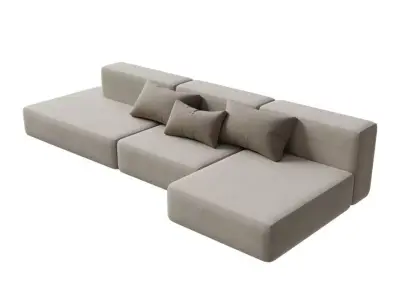 Modular Sofa - Realistic Modern Sofa - Furniture - Minimalist 3D model