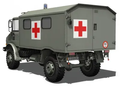 Mercedes Benz Unimog - Belgian Ambulance 3D model