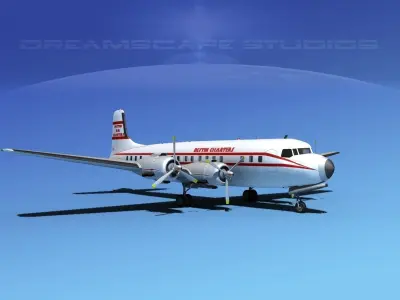 Douglas DC-7B Destin Charters 3D model