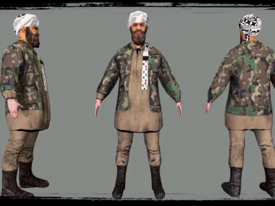 Terrorist Bundle-Low Poly Low-poly 3D model