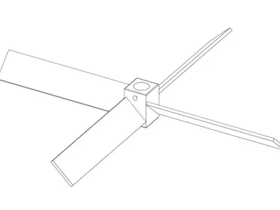 4 blade propeller 3D model