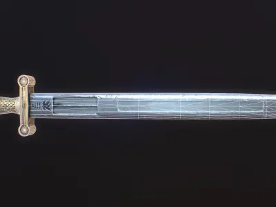  Civil War Artillery Sword Free low-poly 3D model