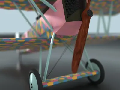 Simple Fokker D VII 3D model