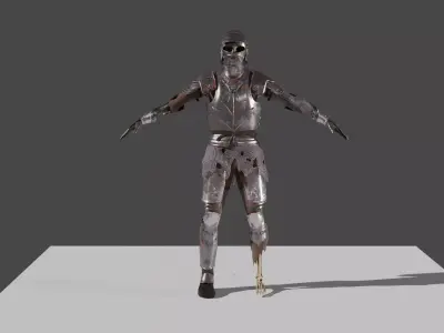 Medieval Skeleton Knight RIGGED Free 3D model
