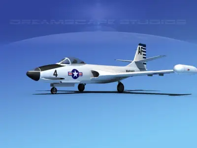 McDonnell F2H2 Banshee V09 3D model