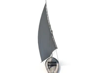 Fellucca Sailboat Game Ready 2 Low-poly 3D model