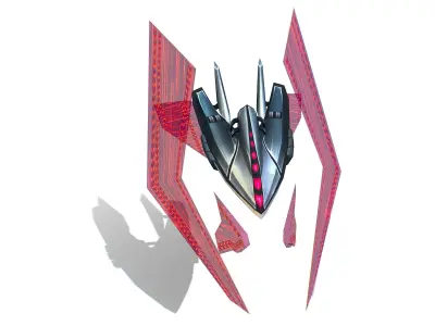 Animated Low Poly Flying Military Spy Drone Low-poly 3D model