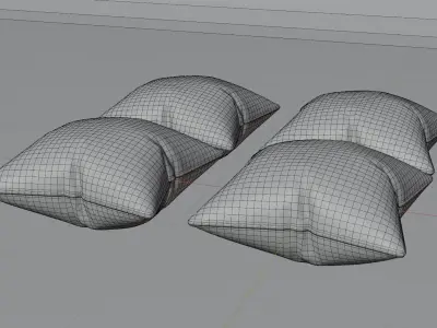 solid cushion set Free 3D model