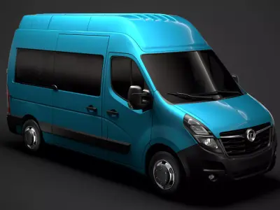 Vauxhall Movano L2H3 Minibus 2020 3D model