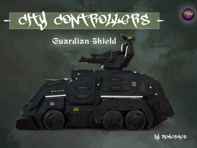 CITY CONTROLLERS - Guardian Shield - PBR lowpoly Low-poly 3D model