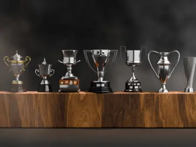La Liga Trophy Pack 3D model