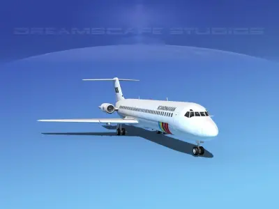 Douglas DC-9-40 SAS 3D model
