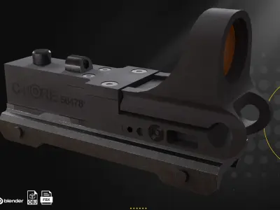 10 Scopes Game Ready Low-poly 3D model