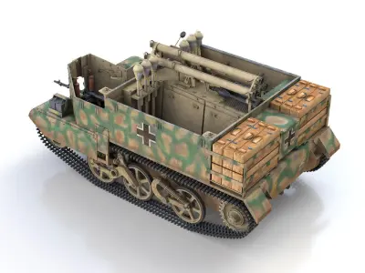 Bren Gun Carrier - BUC - German Army 3D model
