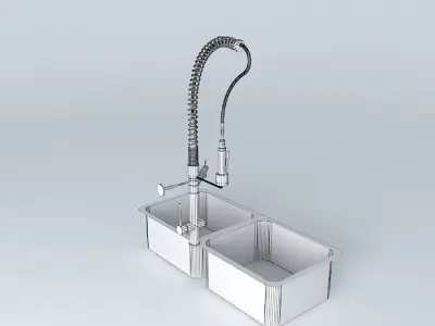 Double tank with tap Free 3D model