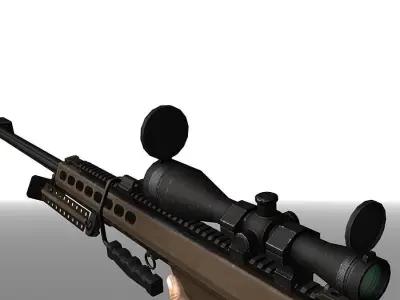 3DRT - Modern Firearms Animated - M107 Low-poly 3D model
